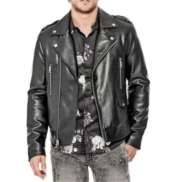 New! GUESS Men's Robertson Aces Moto
Stud Jacket
Size: S
| Guess!! - Picture 3 of 13